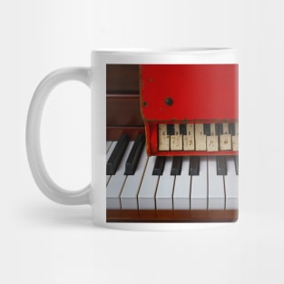 Toy Red piano And Red Rose Mug